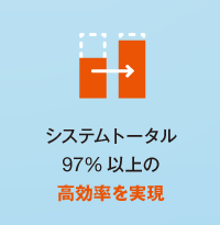 システムトータル97%以上の高効率を実現