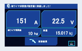 ワイヤ消費量画面